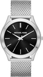 Michael Kors Slim Runway Analog Black Dial Silver Mesh Bracelet Watch For Men - MK8606 Buy Now By Michael Kors