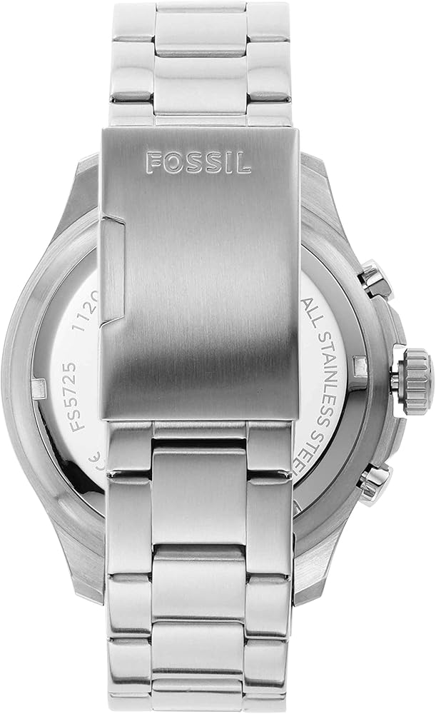 Fossil FB-03 Chronograph Black Dial Silver Steel Strap Watch for Men - FS5725 Buy Now By Fossil