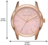 Michael Kors Runway Mother of Pearl Dial Rose Gold Steel Strap Watch For Women - MK6856 Buy Now By Michael Kors