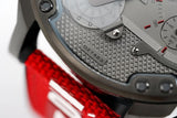 Diesel Mr Daddy 2.0 Chronograph Grey Dial Red Rubber Strap Watch For Men - DZ7423 Buy Now By Diesel