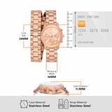 Michael Kors Runway Chronograph Analog Rose Gold Dial Rose Gold Steel Strap Watch for Women - MK7453 Buy Now By Michael Kors