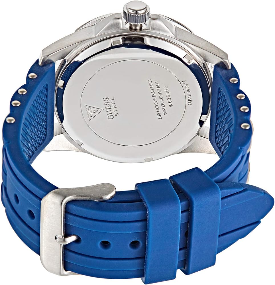 Guess Oasis Multifunction Blue Dial Two Tone Steel Strap Watch for Men- W0366G2 Buy Now By Guess