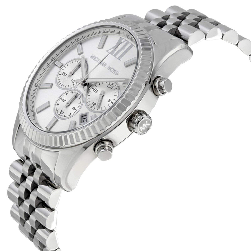 Michael Kors Lexington Silver Dial Silver Steel Strap Watch for Men - MK8405 Buy Now By Michael Kors