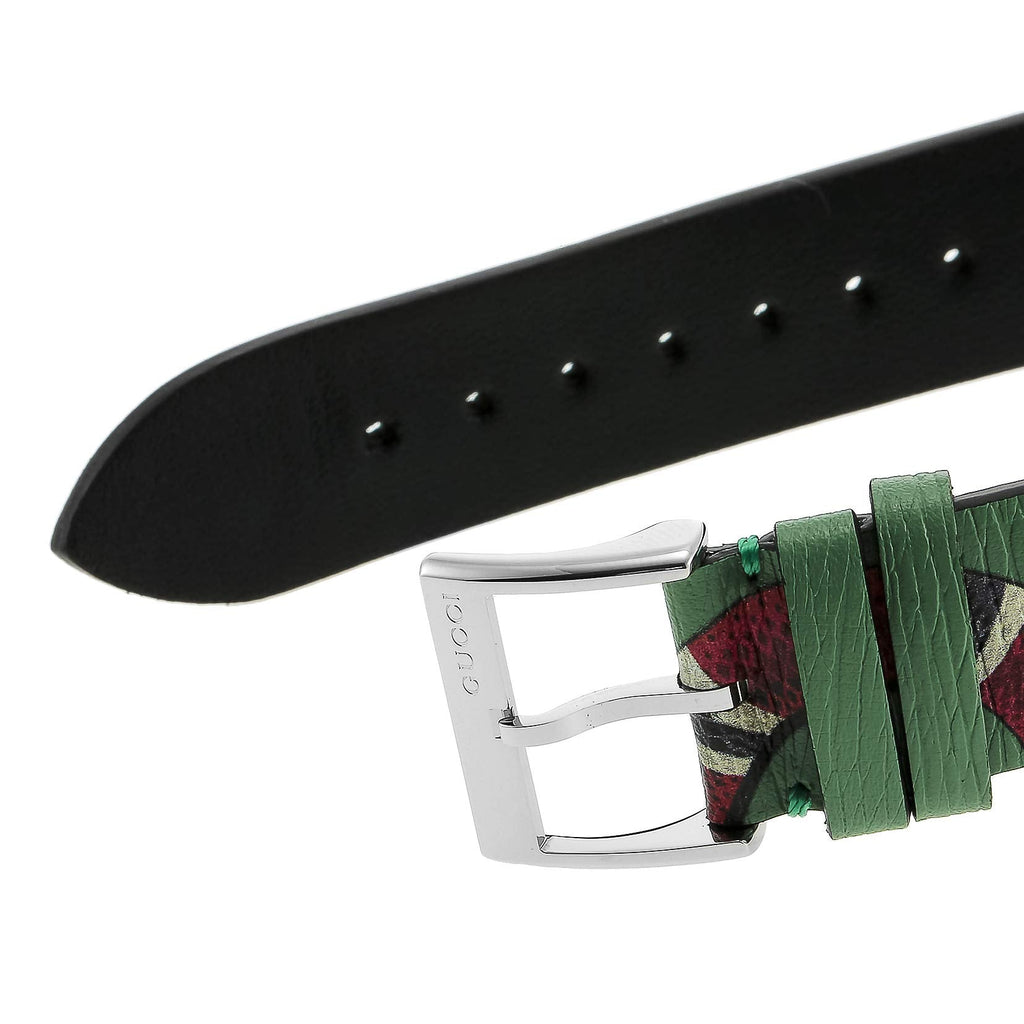 Gucci G Timeless Le Marche Des Merveilles Green Dial Green Leather Strap Watch for Women - YA1264081 Buy Now By Gucci