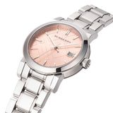 Burberry The City Pink Dial Silver Steel Strap Watch for Women - BU9124 Buy Now By Burberry