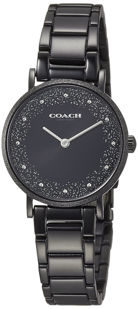 Coach Perry Black Ion Plated Dial Black Steel Strap Watch for Women - 14503641 Buy Now By Coach