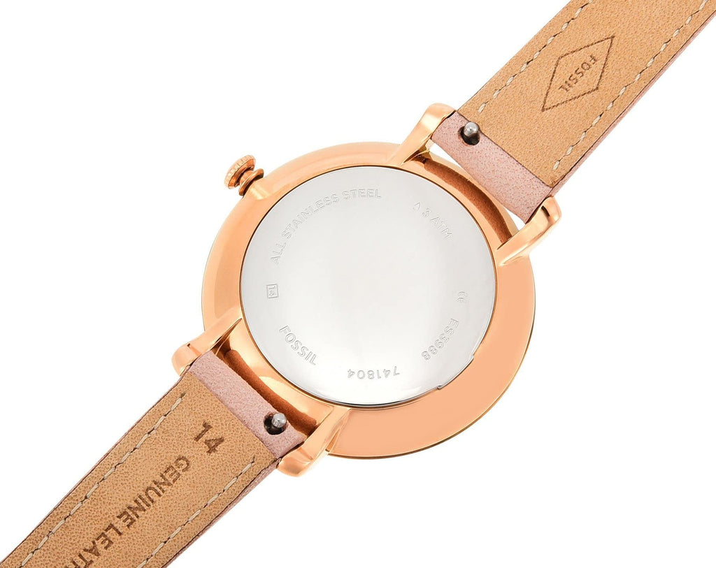 Fossil Jacqueline White Dial Pink Leather Strap Watch for Women - ES3988 Buy Now By Fossil