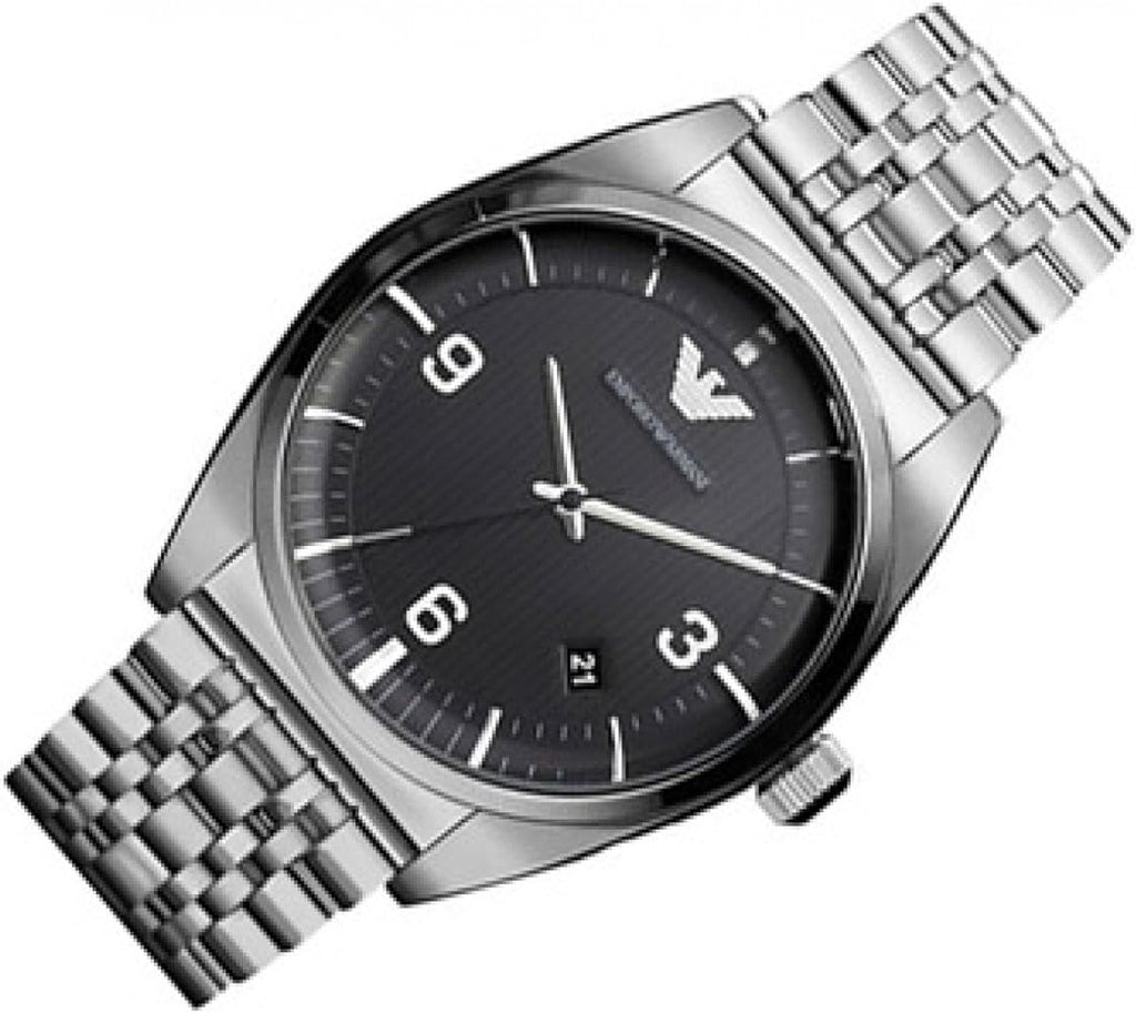 Emporio Armani Classic Analog Black Dial Silver Steel Strap Watch For Men - AR0369 Buy Now By Emporio Armani