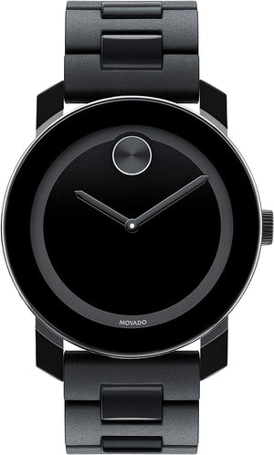 Movado Bold Black Dial Black Steel Strap Watch For Men - 3600047 Buy Now By Movado