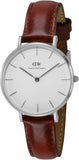 Daniel Wellington Classic Petite St Mawes White Dial Brown Leather Strap Watch For Women - DW00100187 Buy Now By Daniel Wellington