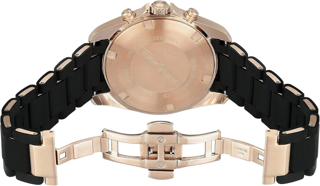 Emporio Armani Sigma Chronograph Black Dial Black SIlicon Strap Watch For Men - AR6066 Buy Now By Emporio Armani