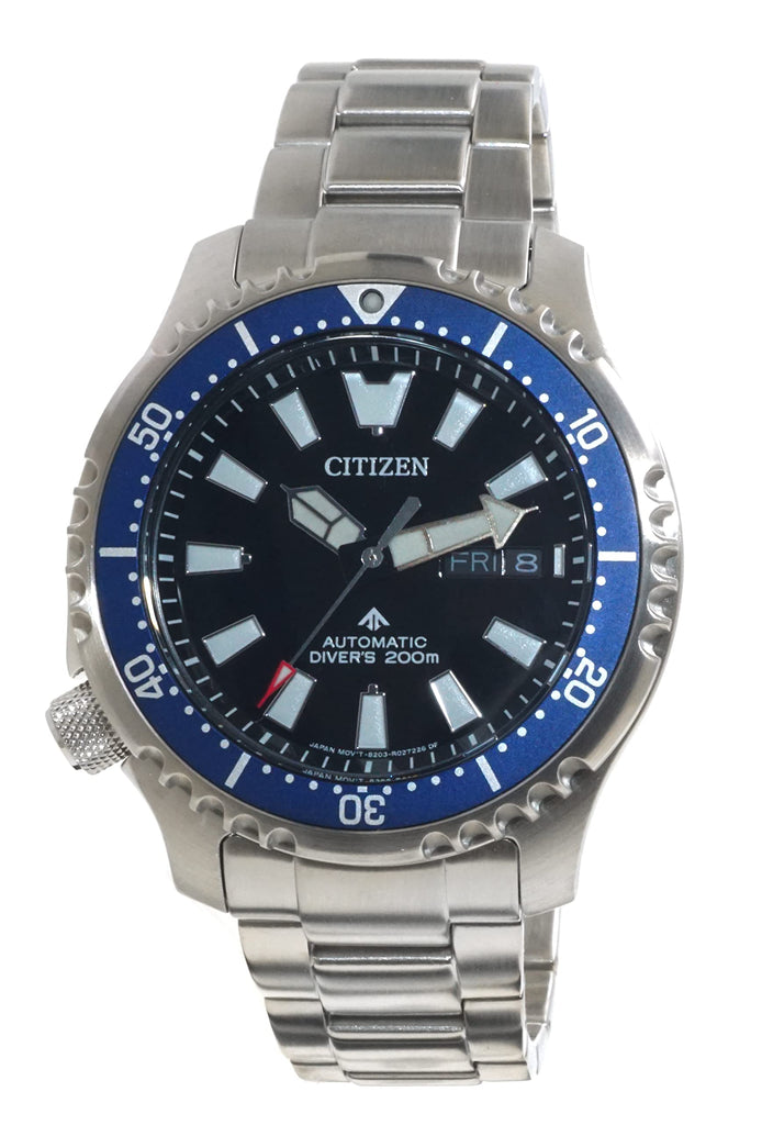Citizen Promaster Fugu Limited Edition Diver's 200m Automatic Black Dial Silver Steel Strap Watch For Men - NY0098-84E Buy Now By Citizen