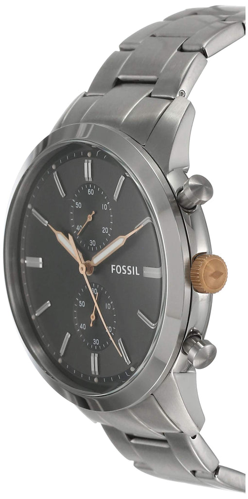 Fossil Townsman Chronograph Grey Dial Silver Steel Strap Watch for Men - FS5407 Buy Now By Fossil