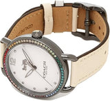 Coach Delancey Crystals White Dial White Leather Strap Watch For Women - 14502888 Buy Now By Coach