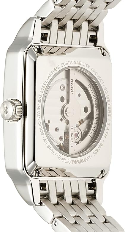 Emporio Armani Diego Automatic Black Dial Silver Steel Strap Watch For Men - AR60057 Buy Now By Emporio Armani