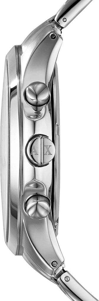 Armani Exchange Hampton Chronograph Black Dial Silver Steel Strap Watch For Men - AX2163 Buy Now By Armani Exchange