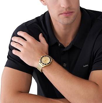 Michael Kors Everest Chronograph Gold Dial Gold Mesh Strap Watch For Men - MK9083 Buy Now By Michael Kors