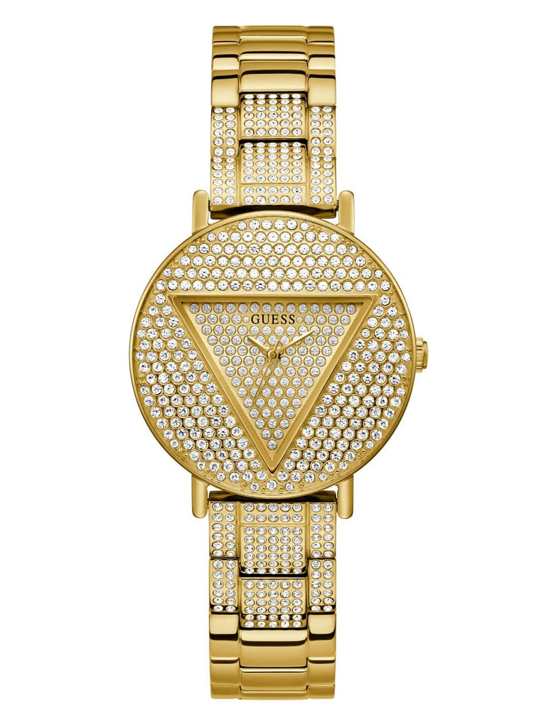 Guess Trend Diamonds Gold Dial Gold Steel Strap Watch for Women - GW0512L2 Buy Now By Guess
