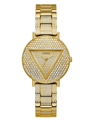 Guess Trend Diamonds Gold Dial Gold Steel Strap Watch for Women - GW0512L2 Buy Now By Guess
