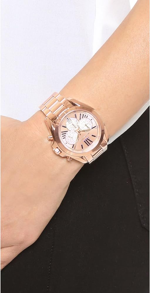 Michael Kors Bradshaw Chronograph Rose Gold Dial Rose Gold Steel Strap Watch For Women - MK6321 Buy Now By Michael Kors