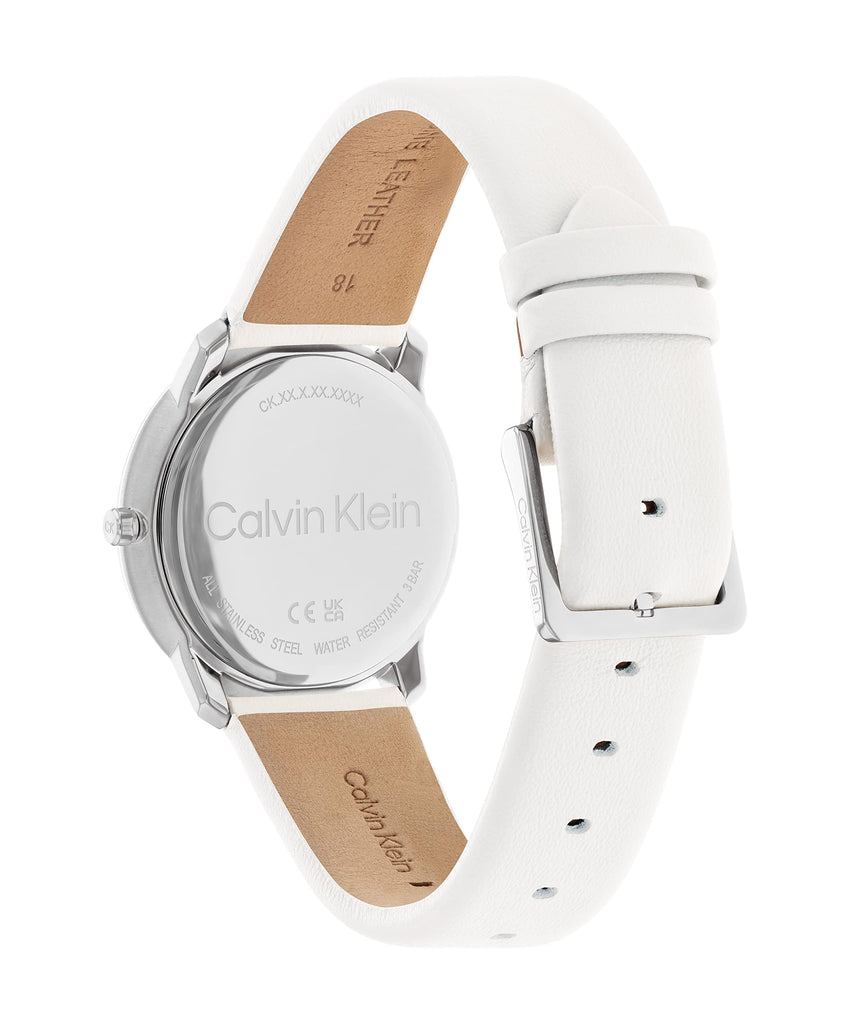 Calvin Klein City White Dial White Leather Strap Watch for Women - K2G231XH Buy Now By Calvin Klein