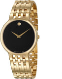 Movado Veturi Quartz Black Dial Gold Steel Strap Watch for Men - 0606934 Buy Now By Movado