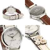 Coach Delancey White Dial Floral White Leather Strap Watch for Women - 14502760 Buy Now By Coach
