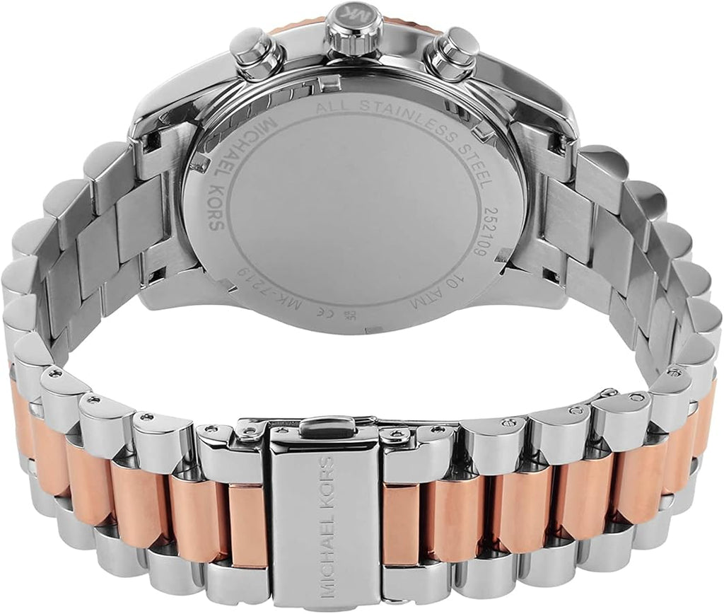 Michael Kors Lexington Chronograph Rose Gold Dial Two Tone Steel Strap Watch For Women - MK7219 Buy Now By Michael Kors