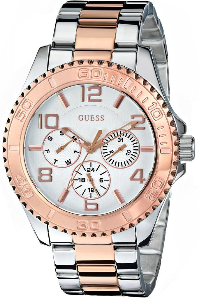 Guess BFF Multifunction Silver Dial Two Tone Steel Strap Watch for Women - W0231L5 Buy Now By Guess