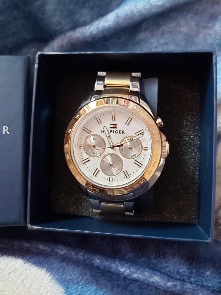 Tommy Hilfiger Hudson Chronograph White Dial Two Tone Steel Strap Watch For Men - 1791226 Buy Now By Tommy Hilfiger