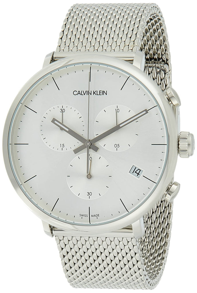 Calvin Klein High Noon Silver Dial Silver Mesh Bracelet Watch for Men - K8M27126 Buy Now By Calvin Klein