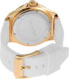Michael Kors Everest Analog Gold Dial White Silicone Strap Watch For Women - MK7357 Buy Now By Michael Kors