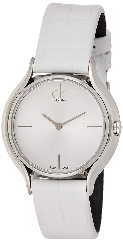 Calvin Klein Skirt White Dial White Leather Strap Watch for Women - K2U231K6 Buy Now By Calvin Klein