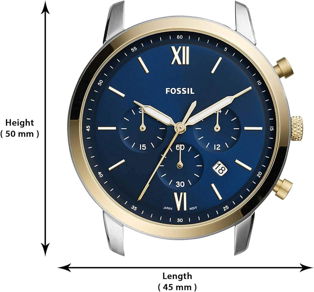 Fossil Neutra Chronograph Blue Dial Two Tone Steel Strap Watch for Men - FS5706 Buy Now By Fossil