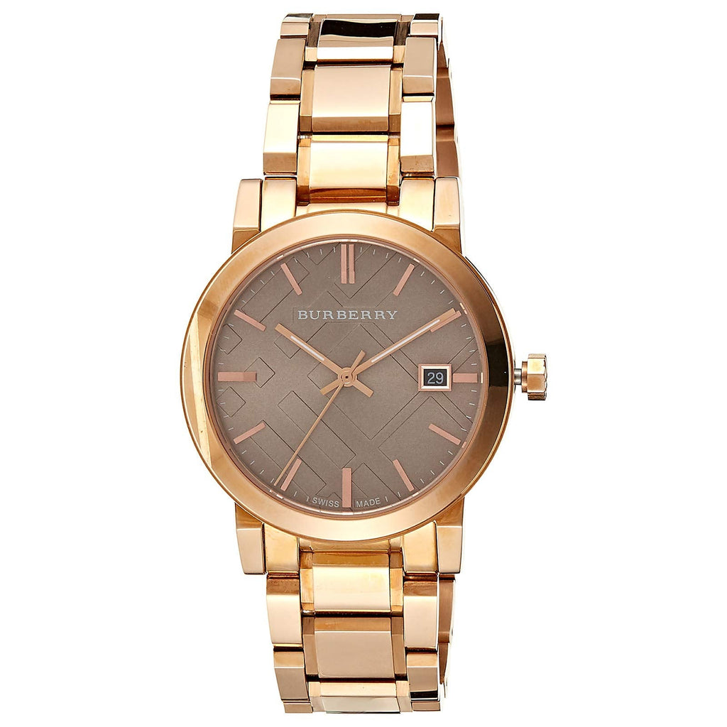Burberry The City Light Brown Dial Rose Gold Steel Strap Watch for Women - BU9005 Buy Now By Burberry