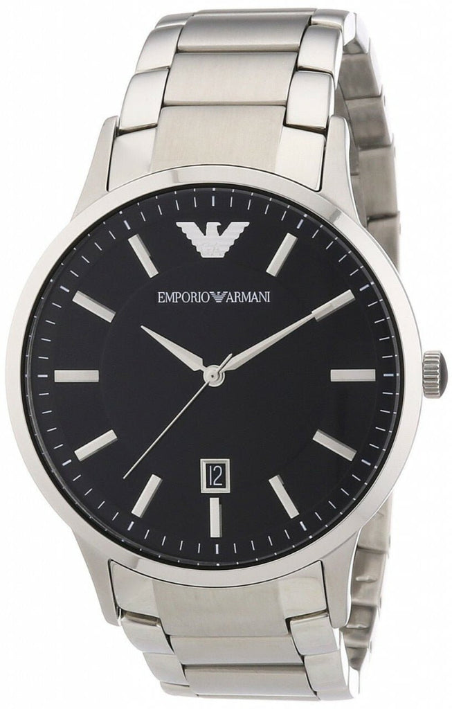 Emporio Armani Sportivo Black Dial Silver Stainless Steel Watch For Men - AR2457 Buy Now By Emporio Armani