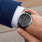 Tommy Hilfiger Deacan Grey Dial Black Leather Strap Watch for Men - 1791548 Buy Now By Tommy Hilfiger