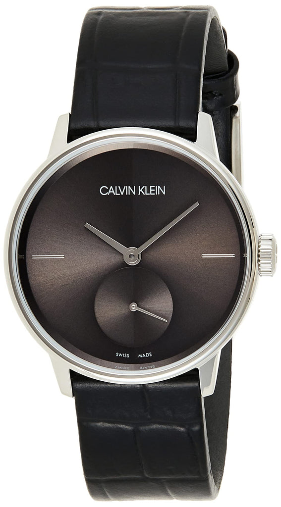 Calvin Klein Accent Black Dial Black Leather Strap Watch for Women - K2Y231C3 Buy Now By Calvin Klein