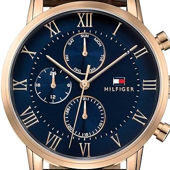 Tommy Hilfiger Kane Chronograph Blue Dial Brown Leather Strap Watch for Men - 1791399 Buy Now By Tommy Hilfiger