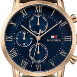 Tommy Hilfiger Kane Chronograph Blue Dial Brown Leather Strap Watch for Men - 1791399 Buy Now By Tommy Hilfiger