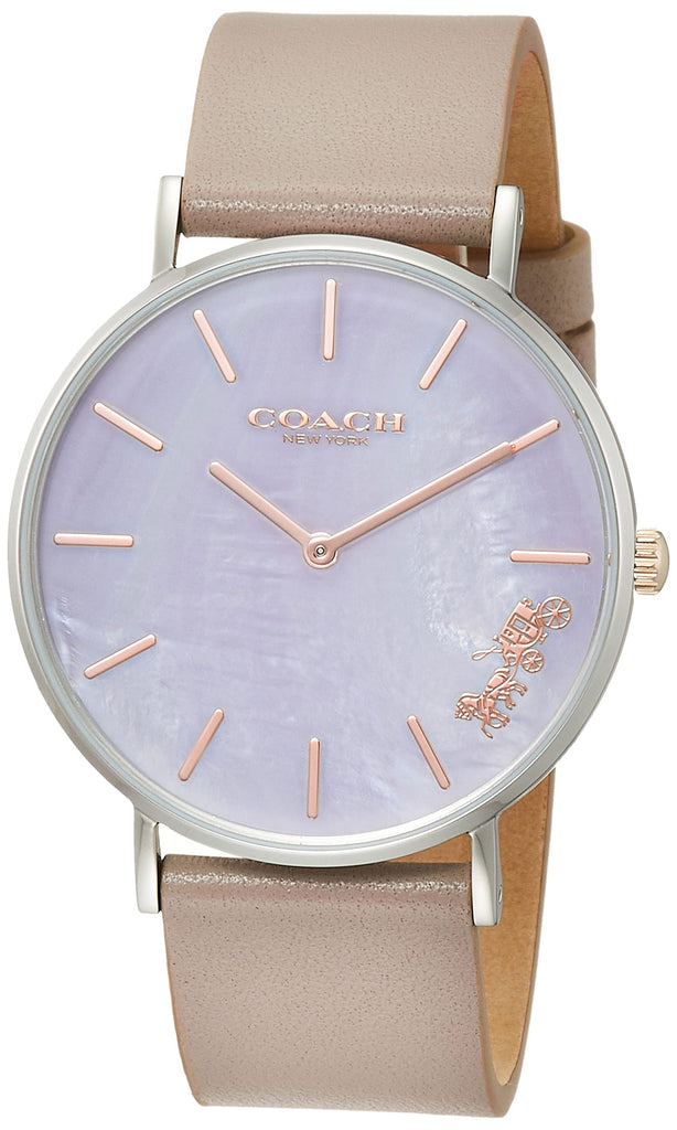 Coach Perry Mother of Pearl Dial Light Grey Leather Strap Watch for Women - 14503245 Buy Now By Coach