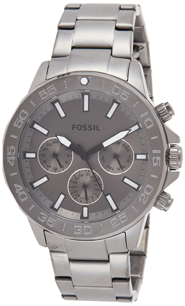 Fossil Bannon Multifunction Chronograph Grey Dial Grey Steel Strap Watch for Men - BQ2491 Buy Now By Fossil