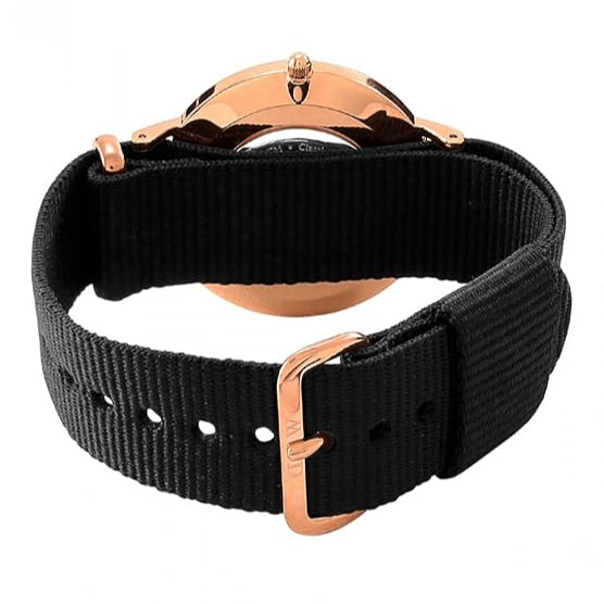 Daniel Wellington Dapper Cornwall White Dial Black Nylon Strap Watch For Men - DW00100261 Buy Now By Daniel Wellington