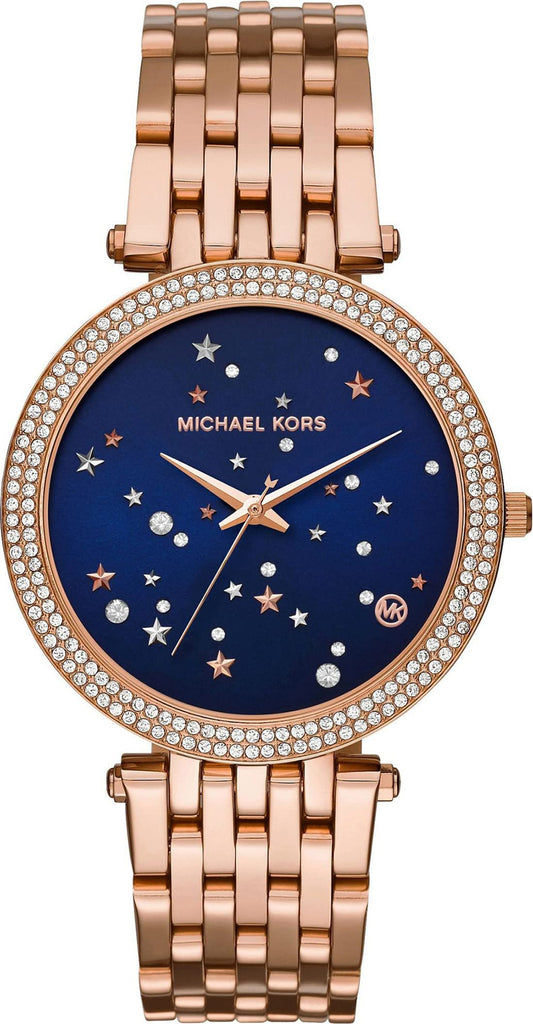 Michael Kors Darci Blue Dial Rose Gold Steel Strap Watch for Women - MK3728 Buy Now By Michael Kors