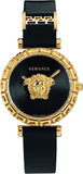 Versace Palazzo Empire Greca Black Dial Black Leather Strap Watch for Women - VEDV00119 Buy Now By Versace