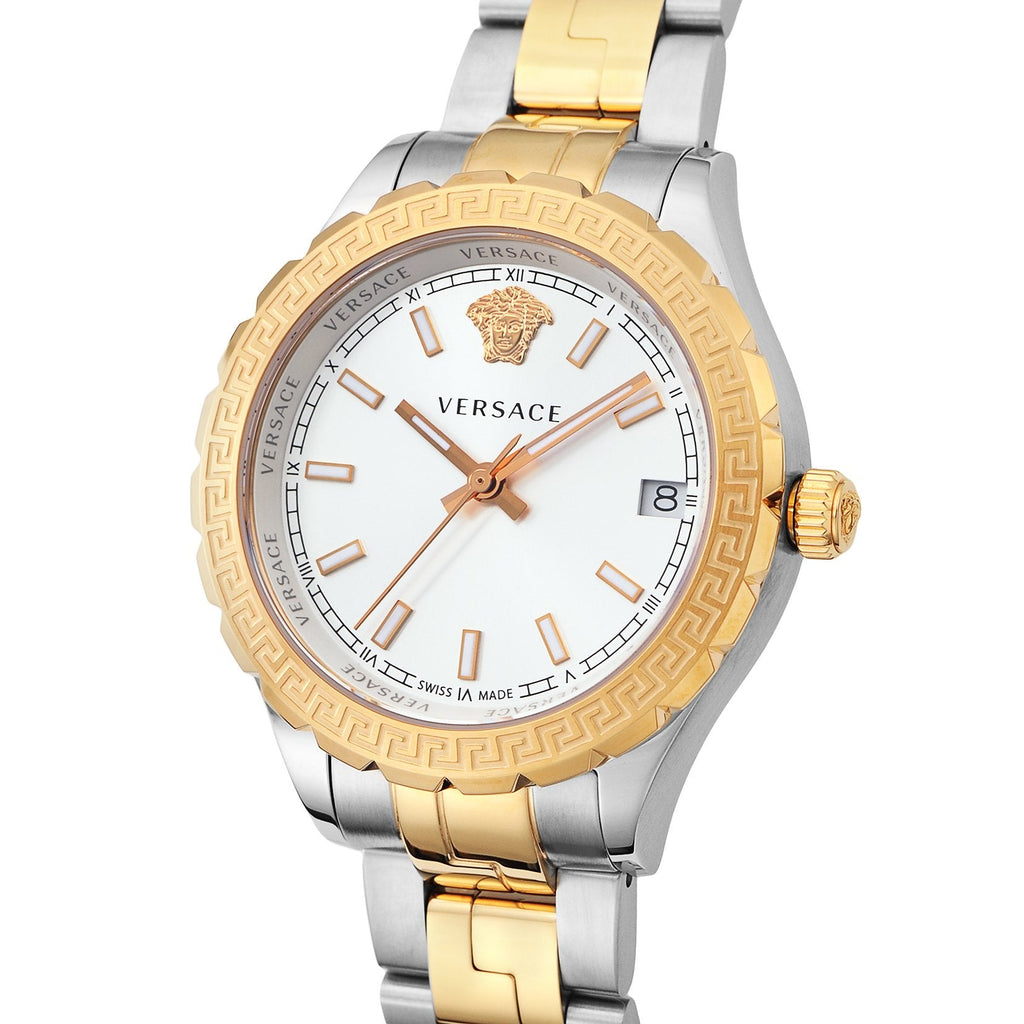 Versace Hellenyium Silver Dial Two Tone Steel Strap Watch for Women - V12030015 Buy Now By Versace