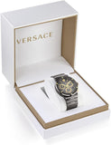 Versace Greca Icon Quartz Black Dial Black Steel Strap Watch For Men - VEZ900521 Buy Now By Versace