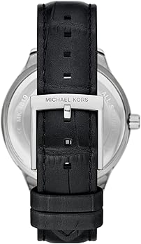 Michael Kors Sage Three-Hand Mother of Pearl White Dial Black Leather Strap Watch for Women - MK4821 Buy Now By Michael Kors