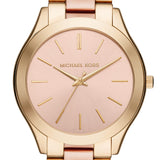 Michael Kors Slim Runway Pink Dial Two Tone Steel Strap Watch for Women - MK3493 Buy Now By Michael Kors