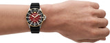 Emporio Armani Meccanico Automatic Red Dial Black Silicon Strap Watch For Men - AR60070 Buy Now By Emporio Armani